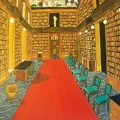 Bücherei-mit-rotem-Teppich